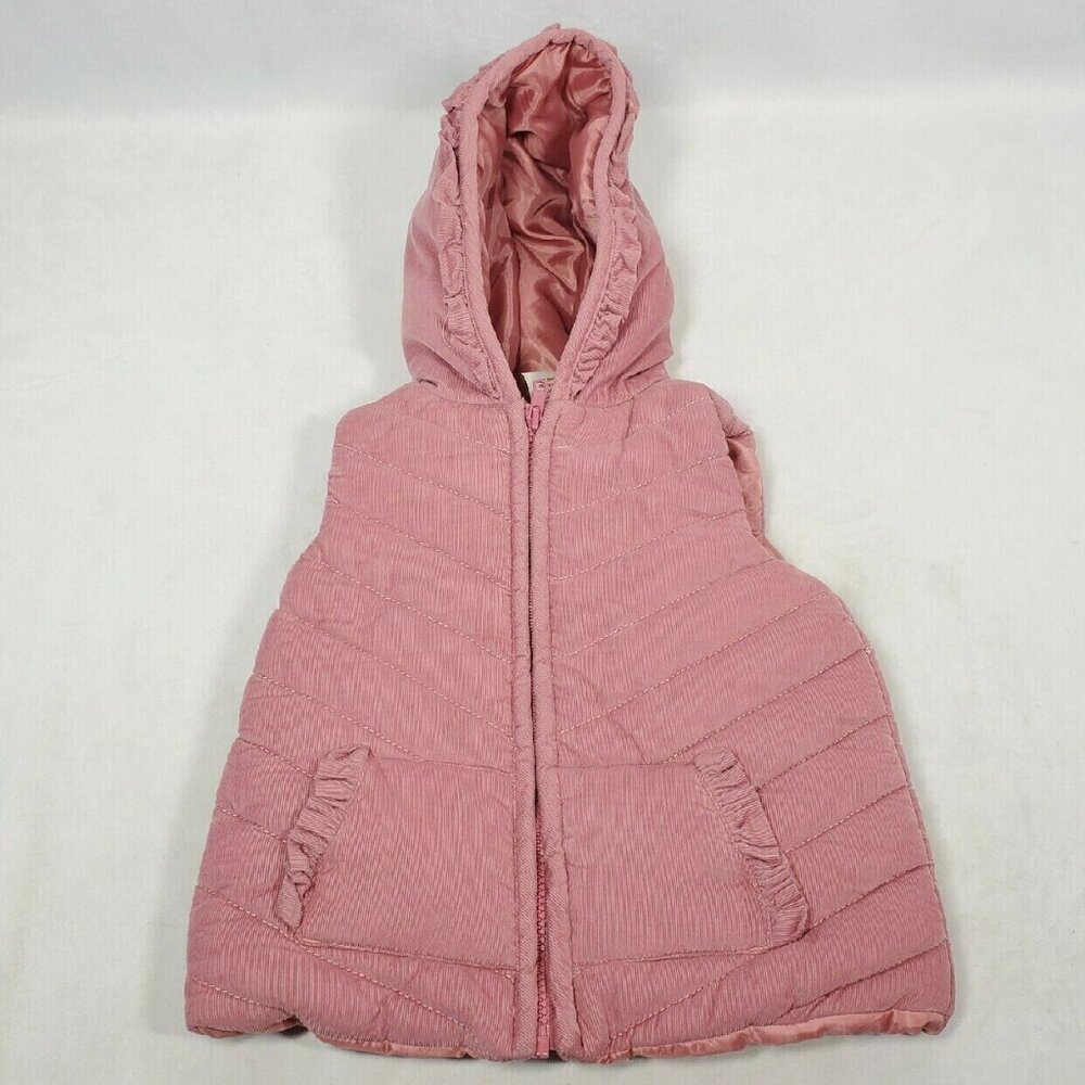 Aspen Kids Pink Hooded Corduroy Vest Sz 3T